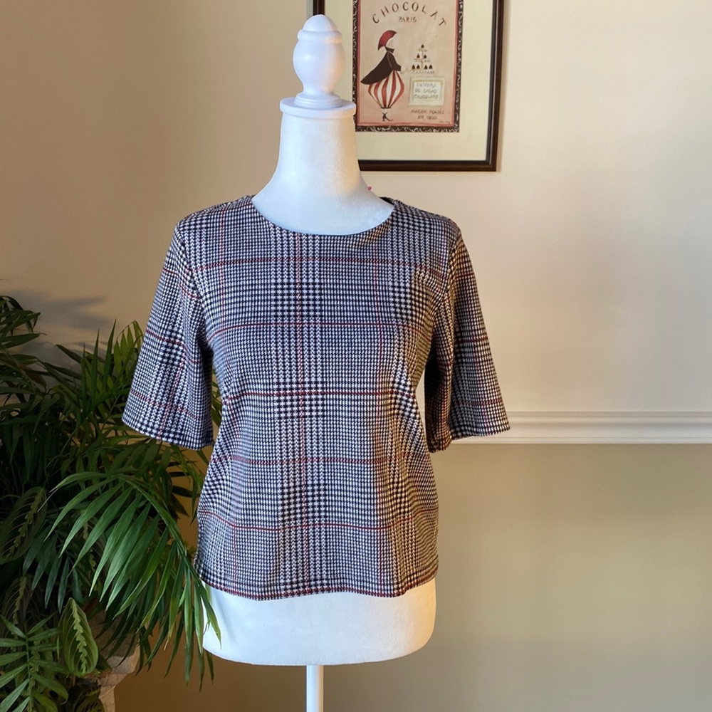 Top Shop Herringbone 3/4 Sleeve Women’s Shirt